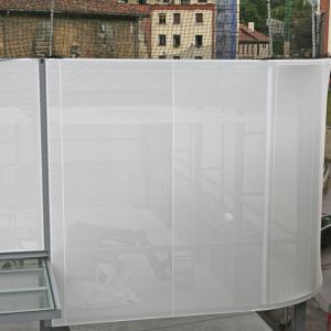  Coverage textile front in white color for the Atxuris sports center